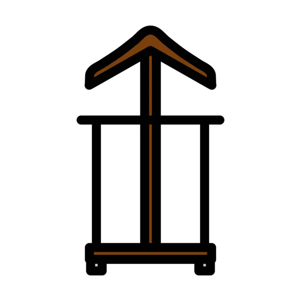 Hanger Stand Icon Editable Bold Outline Color Fill Design Vector — Stock Vector