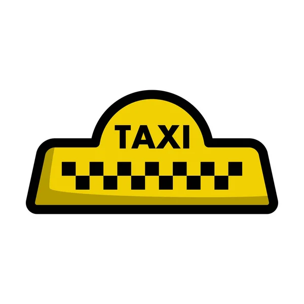 Icône Toit Taxi Contour Audacieux Modifiable Avec Conception Remplissage Couleur — Image vectorielle