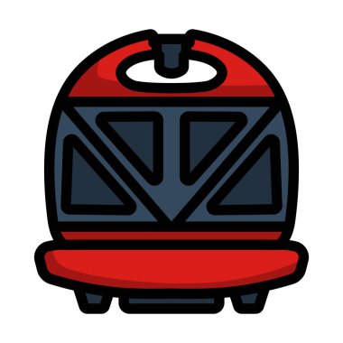 Mutfak Sandviçi Yapıcı Simgesi. Renk Doldurma Tasarımı ile Düzenlenebilir Kalın Tasarım. Vektör İllüstrasyonu.