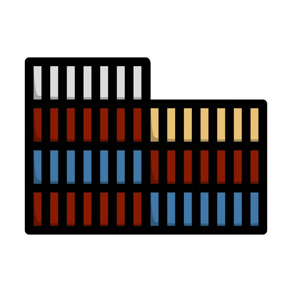 Container Stack Icon Editierbare Kühne Umrisse Mit Farbfülldesign Vektorillustration — Stockvektor