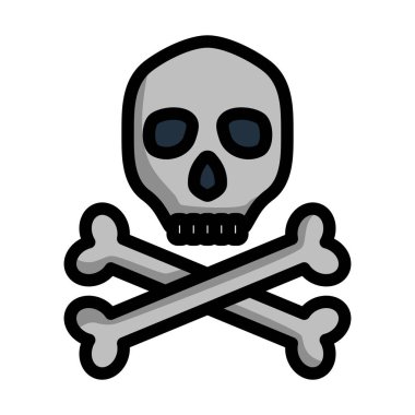 Zehir Simgesi Simgesi. Renk Doldurma Tasarımı ile Düzenlenebilir Kalın Tasarım. Vektör İllüstrasyonu.