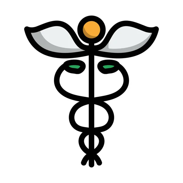 Icono Signo Medicina Esquema Audaz Editable Con Diseño Relleno Color — Archivo Imágenes Vectoriales