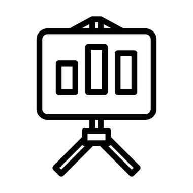 Analitik Duruş Simgesi. Düzenlenebilir Cesur Tasarım. Vektör İllüstrasyonu.