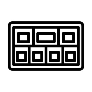 Amerikan Futbol Skor Tablosu Simgesi. Düzenlenebilir Cesur Tasarım. Vektör İllüstrasyonu.