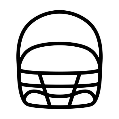 Amerikan Futbol Kaskı Simgesi. Düzenlenebilir Cesur Tasarım. Vektör İllüstrasyonu.