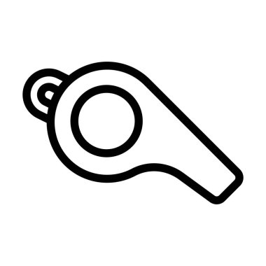 Amerikan Futbol Islık Simgesi. Düzenlenebilir Cesur Tasarım. Vektör İllüstrasyonu.