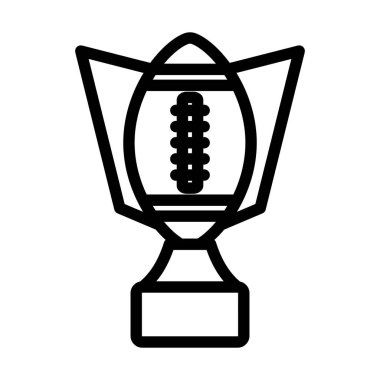 Amerikan Futbol Kupası ikonu. Düzenlenebilir Cesur Tasarım. Vektör İllüstrasyonu.