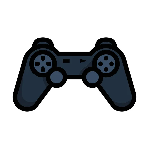 Icône Gamepad Contour Audacieux Modifiable Avec Conception Remplissage Couleur Illustration — Image vectorielle