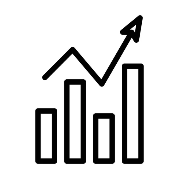 Ikona Wykresu Analitycznego Edytowalny Projekt Pogrubionego Zarysu Ilustracja Wektora — Wektor stockowy