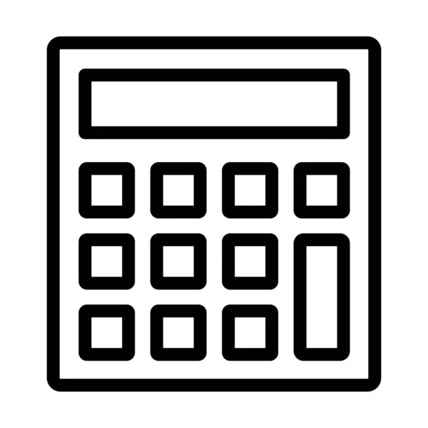 Statistická Kalkulačka Ikona Upravitelný Tučný Návrh Osnovy Vektorová Ilustrace — Stockový vektor