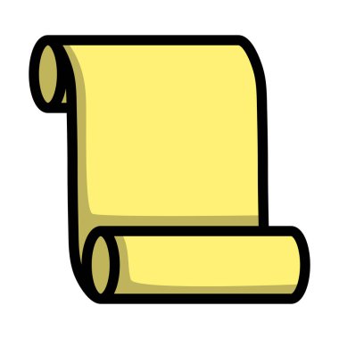 Tuval Kaydırma Simgesi. Renk Doldurma Tasarımı ile Düzenlenebilir Kalın Tasarım. Vektör İllüstrasyonu.