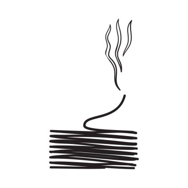 Solder Wire Simgesi. El Çizimi Tasarımı. Vektör İllüstrasyonu.