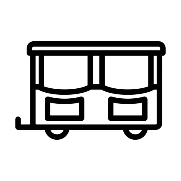 子供列車のアイコンのワゴン 編集可能な太字のアウトラインデザイン ベクターイラスト — ストックベクタ
