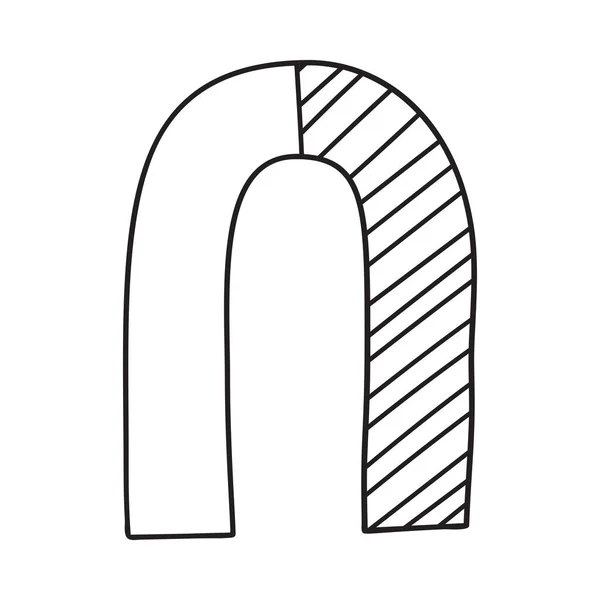 Magnetikonen Handritad Skiss Design Vektor Illustration — Stock vektor