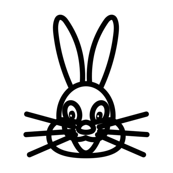 Hare Puppet Doll Icon Diseño Contorno Audaz Editable Ilustración Vectorial — Vector de stock