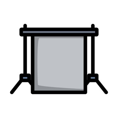 Stüdyo Fotoğraf Arkaplanı Simgesi. Renk Doldurma Tasarımı ile Düzenlenebilir Kalın Tasarım. Vektör İllüstrasyonu.