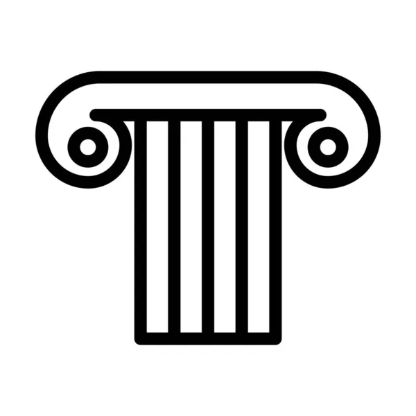 Starożytna Ikona Kolumny Edytowalny Projekt Pogrubionego Zarysu Ilustracja Wektora — Wektor stockowy