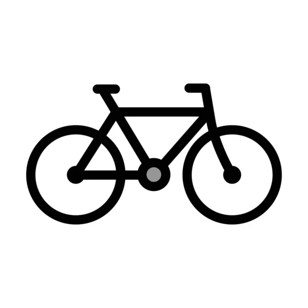 Bike Icon Editable Bold Outline Color Fill Design Vector Illustration — Stock Vector