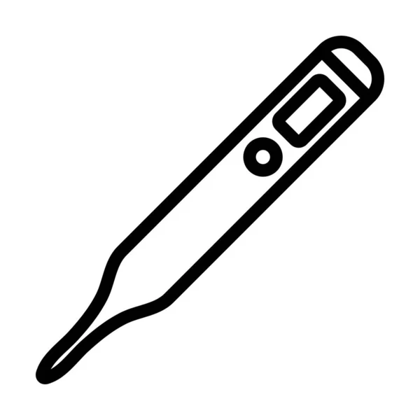 Medical Thermometer Icon Editable Bold Outline Design Vector Illustration — Διανυσματικό Αρχείο
