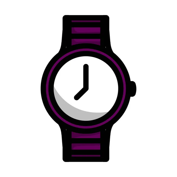 Business Woman Watch Icon Editable Bold Outline Color Fill Design — Διανυσματικό Αρχείο