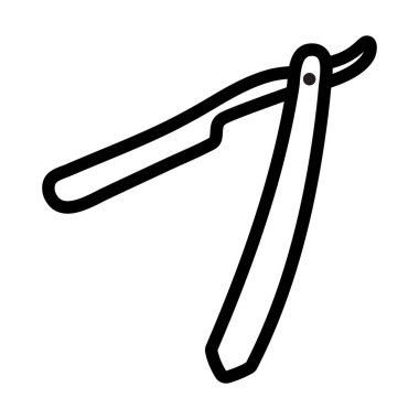 Ustura Simgesi. Düzenlenebilir Cesur Tasarım. Vektör İllüstrasyonu.