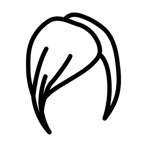 Ікона Зачіски Леді Сміливий Контурний Дизайн Векторна Ілюстрація — стоковий вектор