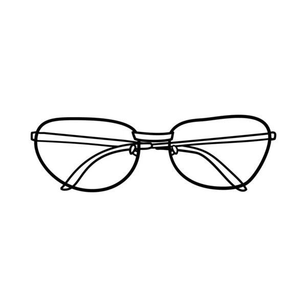 Icono Gafas Diseño Boceto Dibujado Mano Ilustración Vectorial — Archivo Imágenes Vectoriales