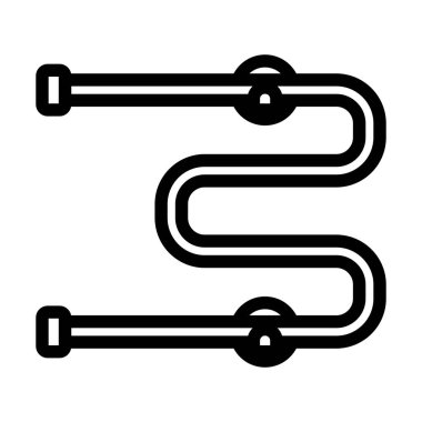 Havlu Kurutma Simgesi. Düzenlenebilir Cesur Tasarım. Vektör İllüstrasyonu.