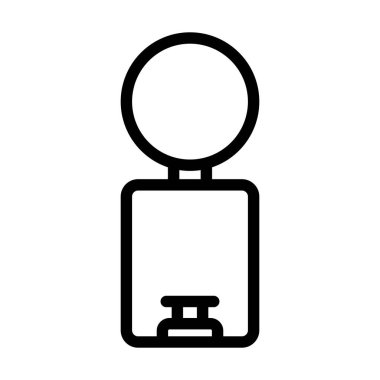 Çöp Kutusu Simgesi. Düzenlenebilir Cesur Tasarım. Vektör İllüstrasyonu.