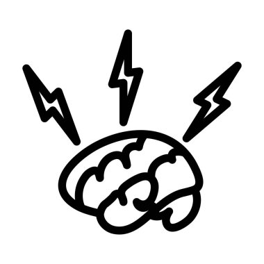 Beyin fırtınası ikonu. Düzenlenebilir Cesur Tasarım. Vektör İllüstrasyonu.