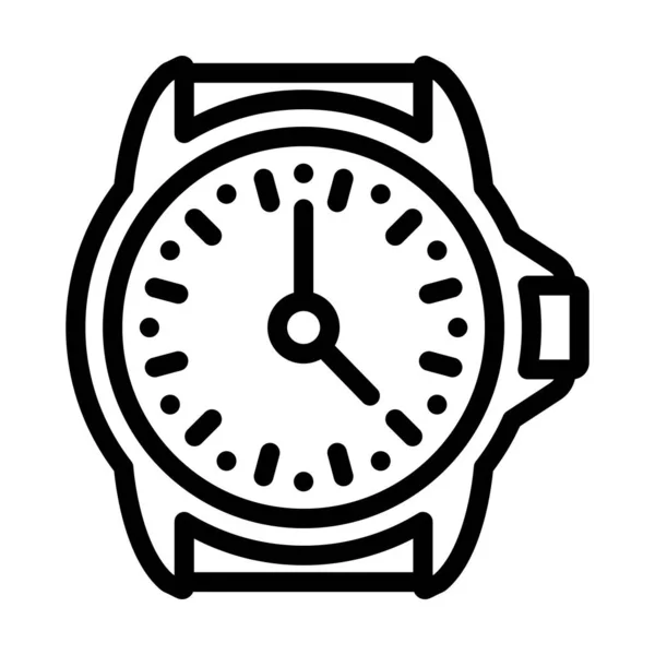 Ikoon Van Horloges Editable Bold Outline Design Vector Illustratie — Stockvector