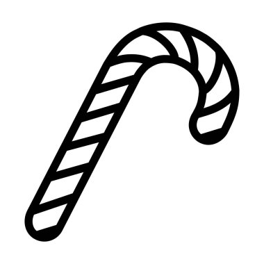 Çubuk Şeker Simgesi. Düzenlenebilir Cesur Tasarım. Vektör İllüstrasyonu.