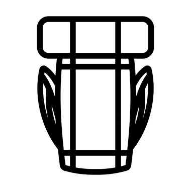 Kamp Çantası Simgesi. Düzenlenebilir Cesur Tasarım. Vektör İllüstrasyonu.