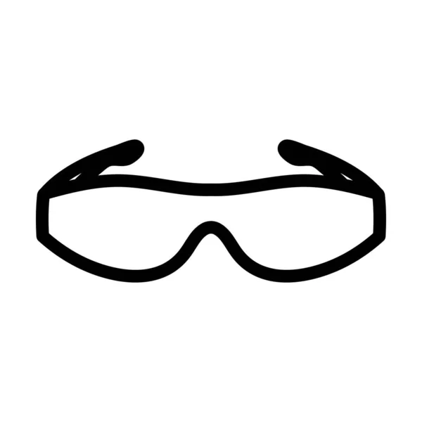 Poker Sunglasses Icon Editable Bold Outline Design Vector Illustration — Stock Vector