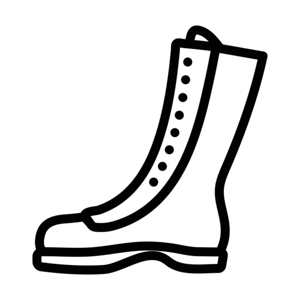 Icon Hiking Boot Editable Bold Outline Design Vector Illustration — Stock Vector