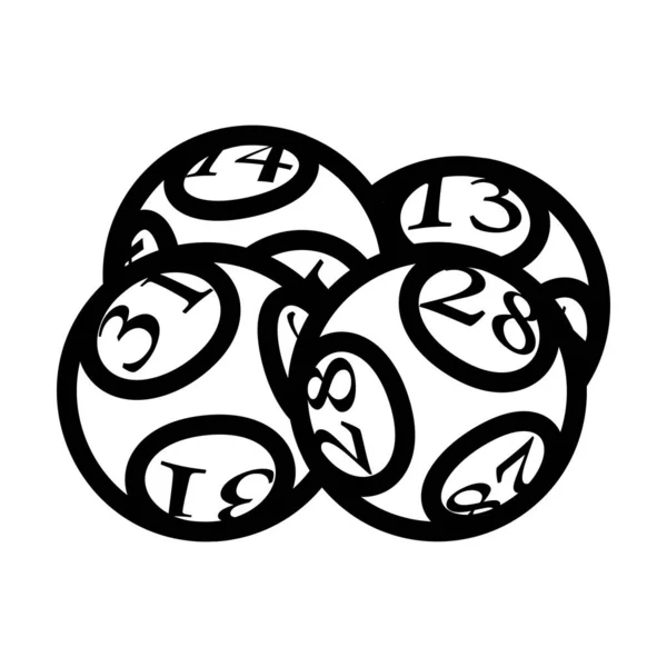 Икона Лотерейных Мячей Дизайн Смелого Плана Векторная Миграция — стоковый вектор