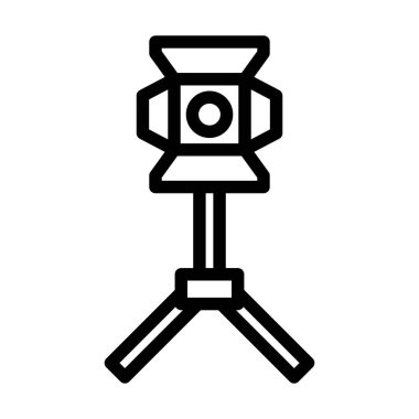 Sahne Projektörü Simgesi. Düzenlenebilir Cesur Tasarım. Vektör İllüstrasyonu.