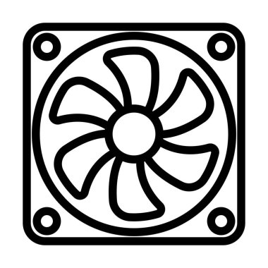 Fan Simgesi. Düzenlenebilir Cesur Tasarım. Vektör İllüstrasyonu.