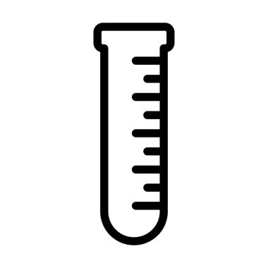 Kimya ikonu deney şişesi. Düzenlenebilir Cesur Tasarım. Vektör İllüstrasyonu.