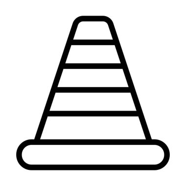 Trafik Konisinin Simgesi. Düzenlenebilir Cesur Tasarım. Vektör İllüstrasyonu.