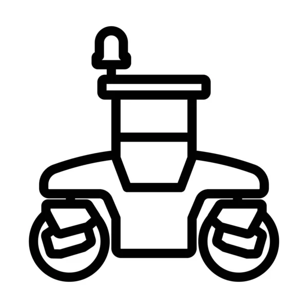 Icon Road Roller Editable Bold Outline Design Vector Illustration — Stock Vector