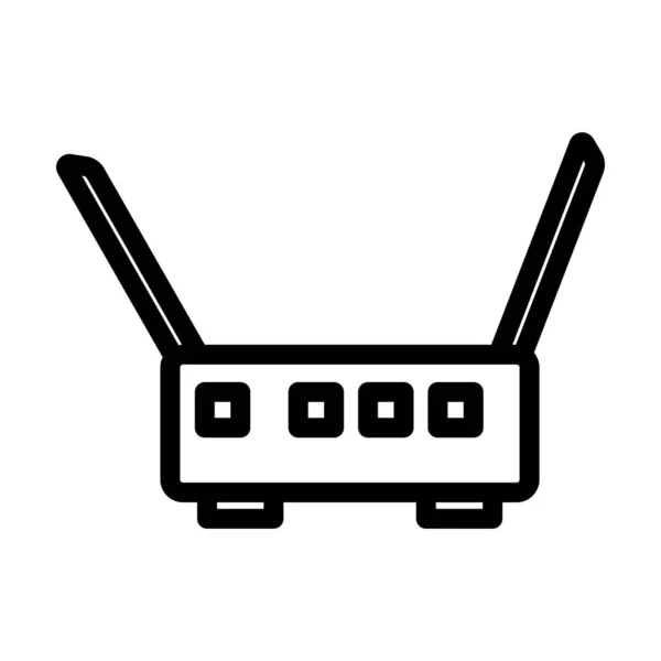 Router Icon Editierbares Fettes Umrissdesign Vektorillustration — Stockvektor