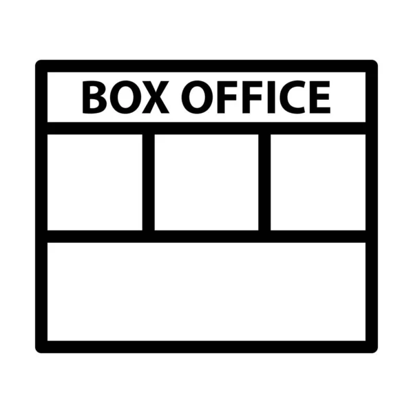 Box Office Icon Editable Bold Outline Design Vector Illustration — Stock Vector