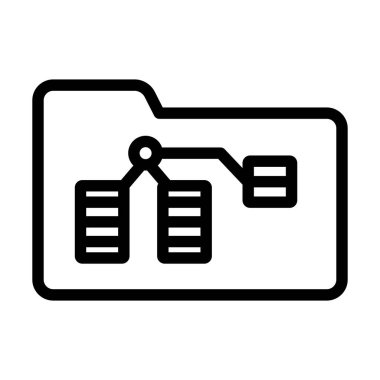 Dizin Ağı Simgesi. Düzenlenebilir Cesur Tasarım. Vektör İllüstrasyonu.