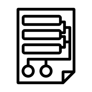 Kod Haritası Simgesi. Düzenlenebilir Cesur Tasarım. Vektör İllüstrasyonu.