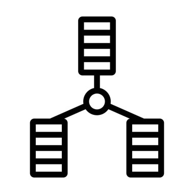 Veritabanı Simgesi. Düzenlenebilir Cesur Tasarım. Vektör İllüstrasyonu.