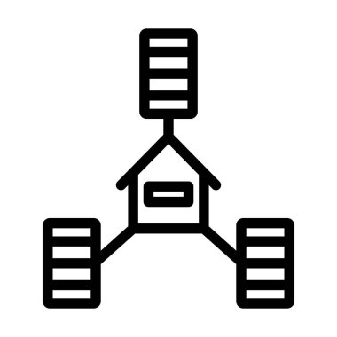 Veritabanı Simgesi. Düzenlenebilir Cesur Tasarım. Vektör İllüstrasyonu.