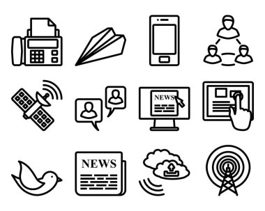 Net Simge Ayarları. Düzenlenebilir Cesur Tasarım. Vektör İllüstrasyonu.