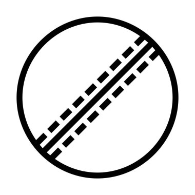 Kriket topu ikonu. Düzenlenebilir Cesur Tasarım. Vektör İllüstrasyonu.