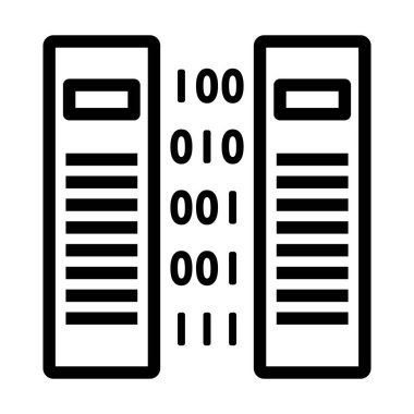 Sunucu Simgesi. Düzenlenebilir Cesur Tasarım. Vektör İllüstrasyonu.